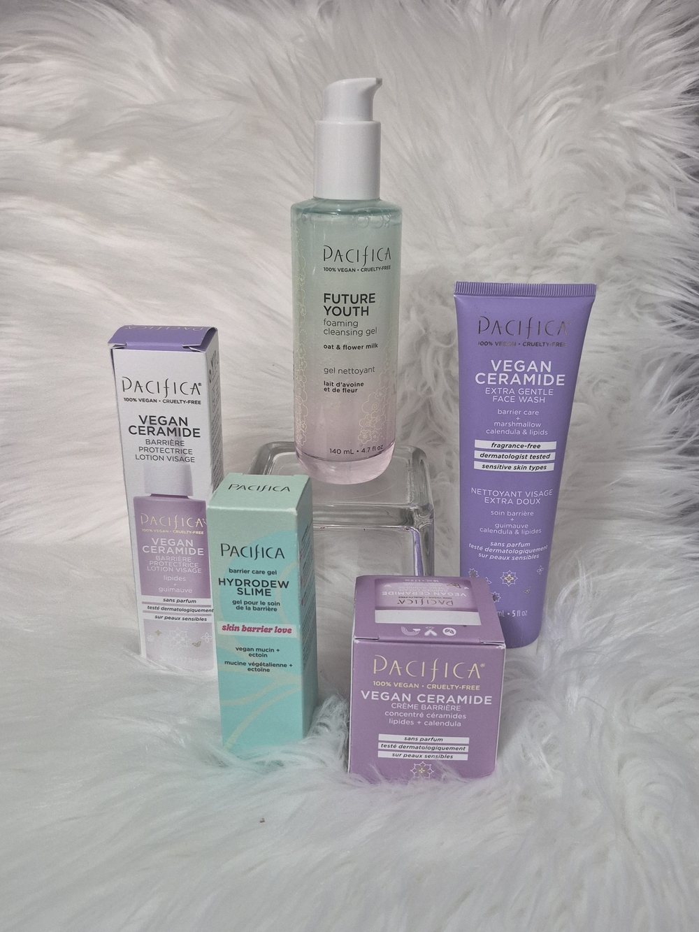 Pacifica Vegan Ceramide & Hydrodew Skincare Set in Lavender & Seafoam